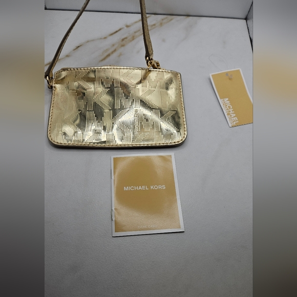 Michael Kors Women's Gold Monogram Wallet - Picture 5 of 7